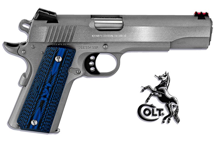 Colt Government Competition Series 70 45ACP 5" SS/G10-Blue O1070CCS-img-1