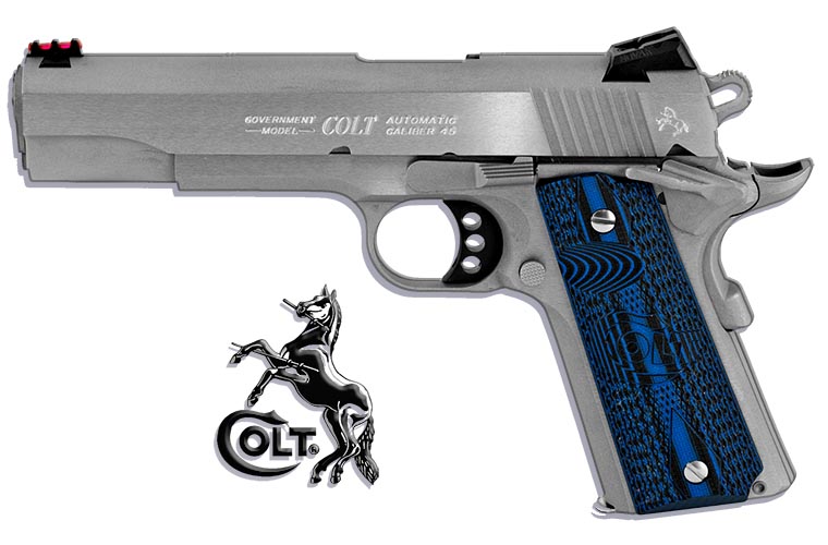 Colt Government Competition Series 70 45ACP 5" SS/G10-Blue O1070CCS-img-2