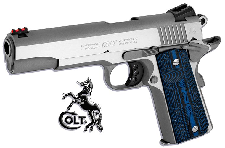 Colt Government Competition Series 70 45ACP 5" SS/G10-Blue O1070CCS-img-0