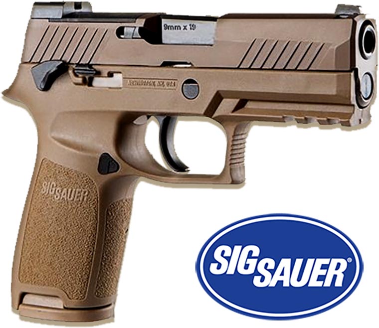 Sig P320 M18 9mm 17R+2/21R Mags Coyote Tan SIGLITE/NS/Opt Rdy !NEW!-img-0