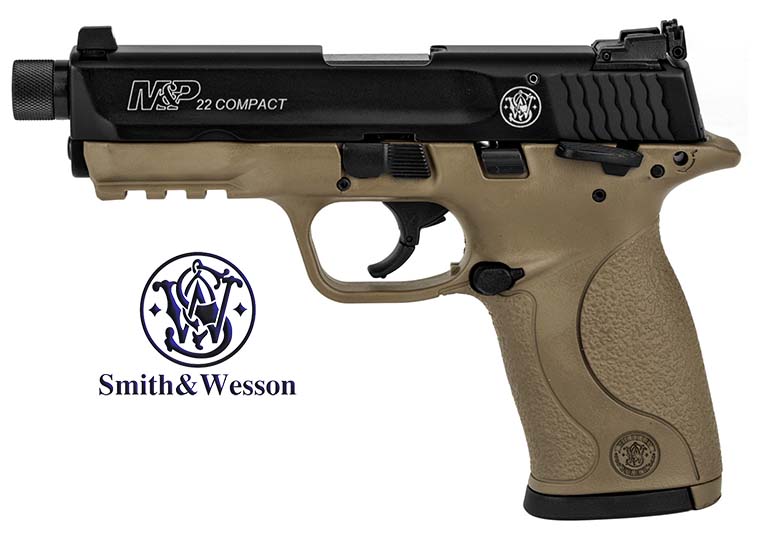 Smith & Wesson M&P22 Compact 3.3" Theaded Barrel FDE Pistol NEW 10242-img-2