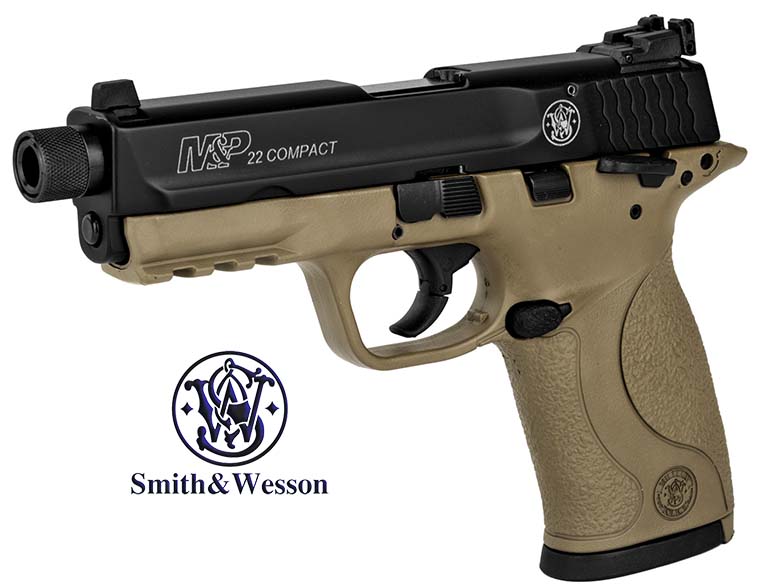 Smith & Wesson M&P22 Compact 3.3" Theaded Barrel FDE Pistol NEW 10242-img-3