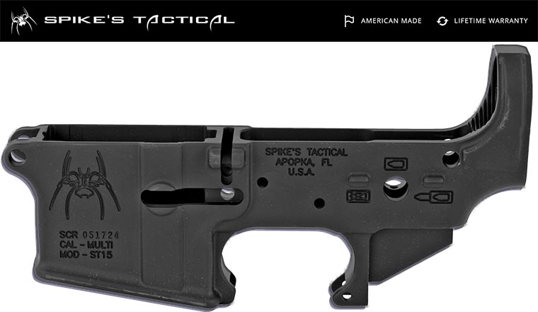Spikes Tactical Spider AR15 Stripped Lower Receiver NEW STLS019-img-1